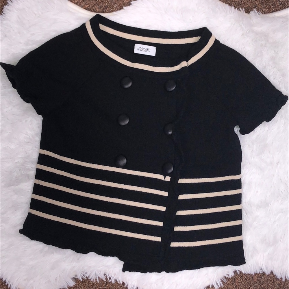 MOSCHINO Authentic Cropped Striped Sweater